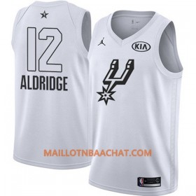 Maillot NBA San Antonio Spurs LaMarcus Aldridge 12 2018 All-Star Jordan Brand Blanc Swingman - Homme
